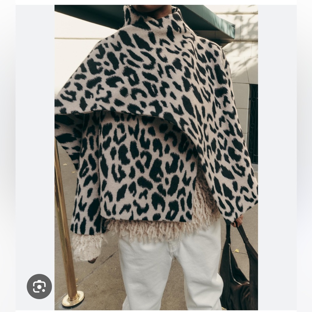 ZARA WOOL BLEND SCARF COAT